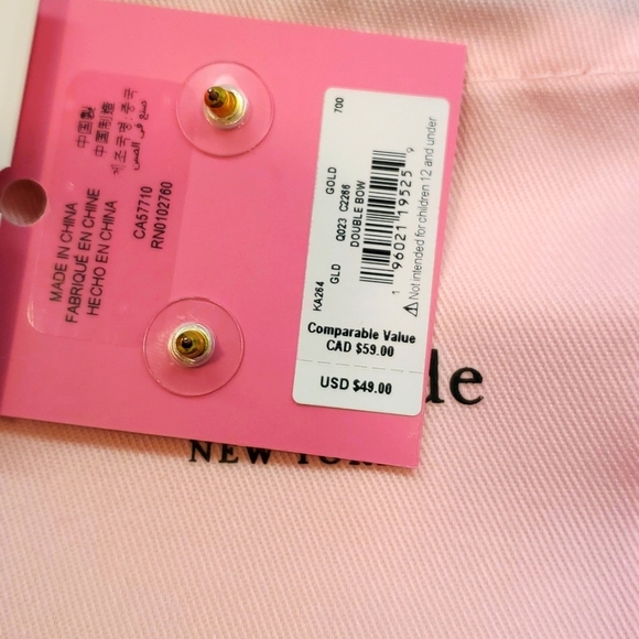 NWT Kate Spade Double Bow Studs - Picture 7 of 7